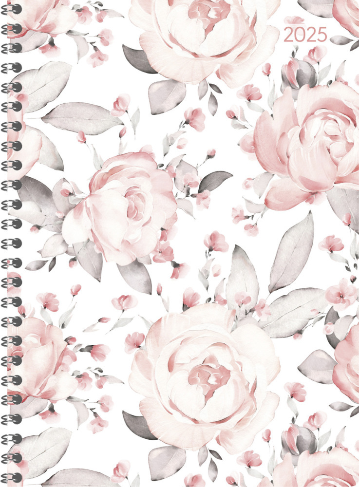 Cover: 4251732342470 | Alpha Edition - Ladytimer Ringbuch Roses 2025, 15x21cm, Kalender...