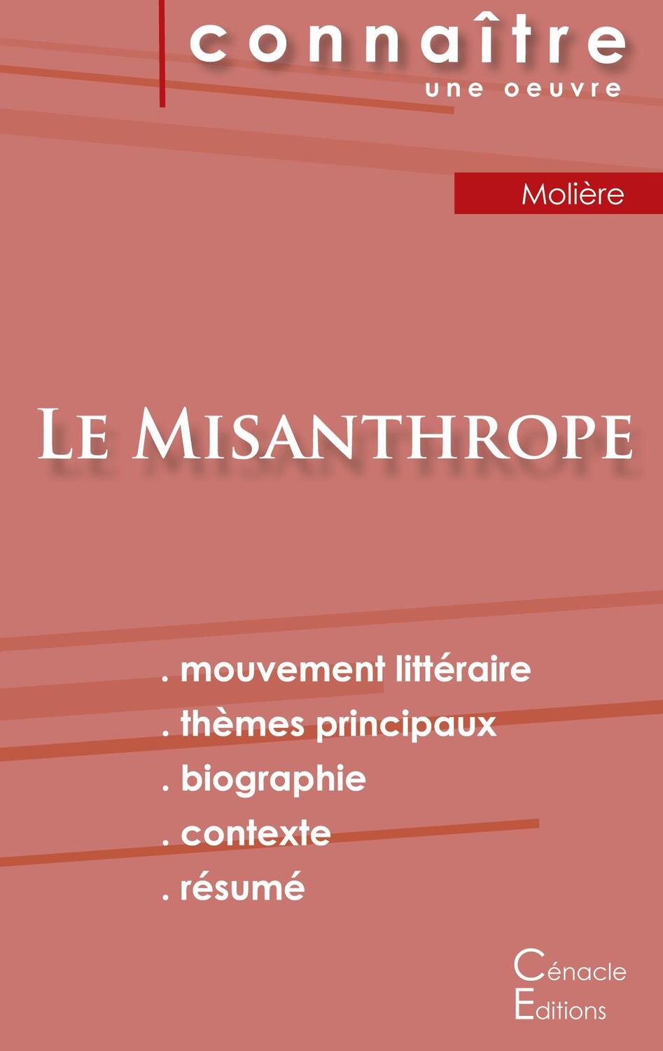 Cover: 9782367889887 | Fiche de lecture Le Misanthrope de Molière (Analyse littéraire de...