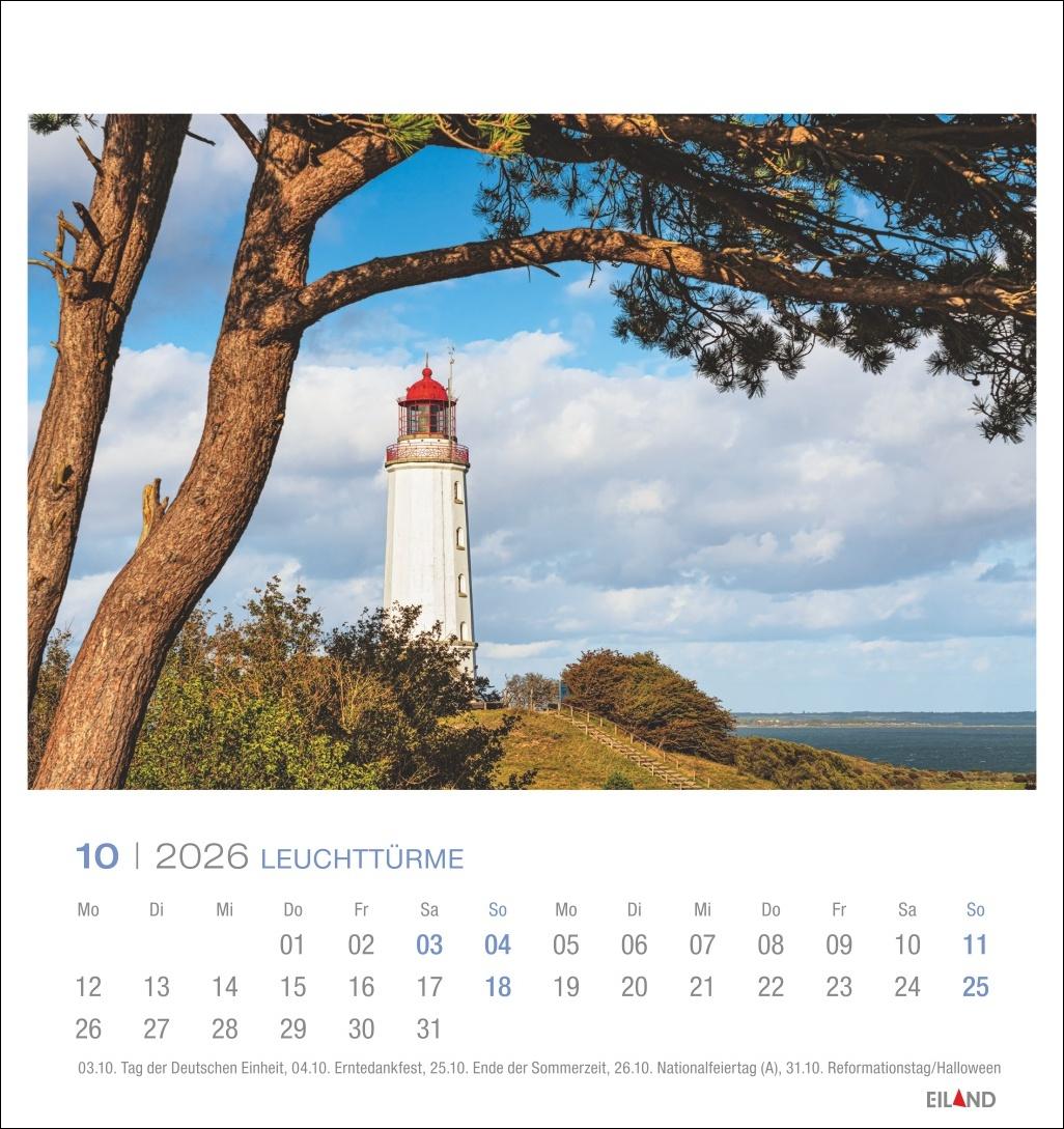 Bild: 9783964023766 | Leuchttürme Postkartenkalender 2026 - An der Nord- und Ostseeküste