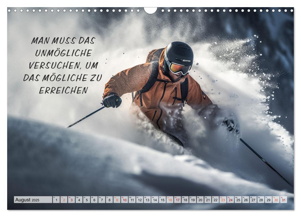 Bild: 9783383908330 | Motivation und Ski (Wandkalender 2025 DIN A3 quer), CALVENDO...