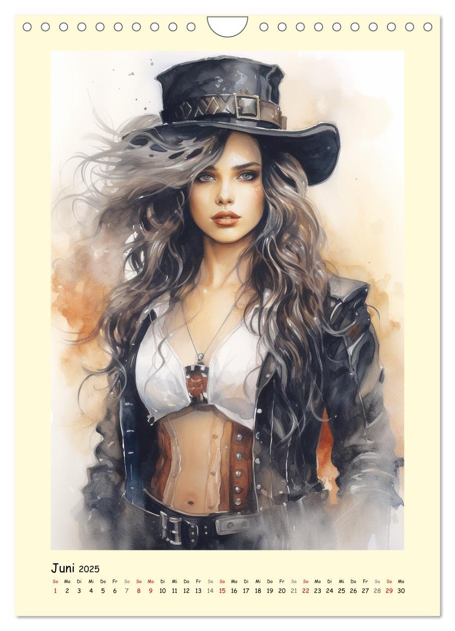 Bild: 9783435860906 | Schöne Steampunk Girls. Retro-Ästhetik im Aquarell-Stil...