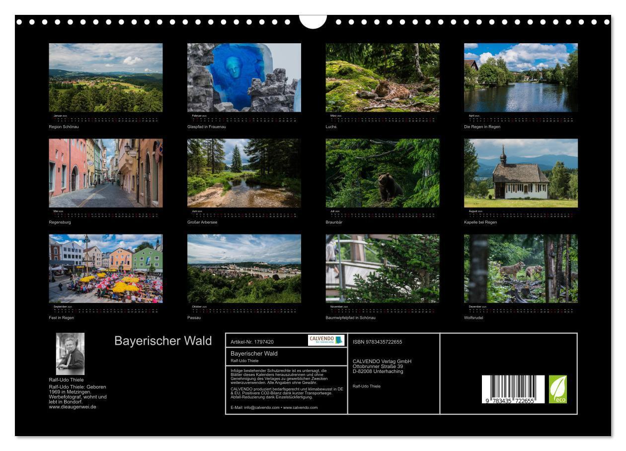 Bild: 9783435722655 | Bayerischer Wald (Wandkalender 2025 DIN A3 quer), CALVENDO...