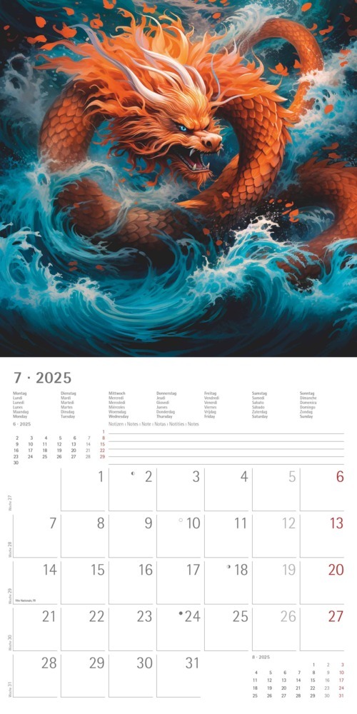 Bild: 4251732344320 | Alpha Edition - Drachen 2025 Broschürenkalender, 30x30cm, Kalender...