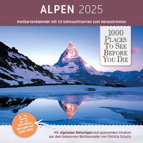 Cover: 9783961417568 | Alpen 2025 | 1000 Places Postkartenkalender | Schulz Andreas | 53 S.