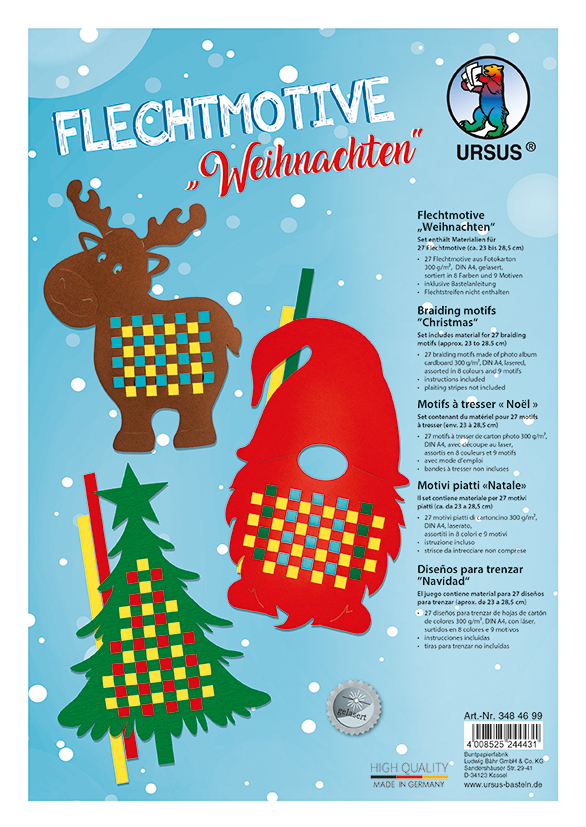 Cover: 4008525244431 | URSUS 27 Flechtmotive "Weihnachten" | Stück | eingeschweißt | 2021