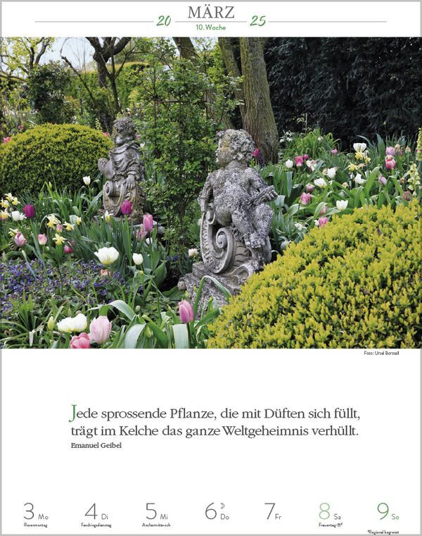 Bild: 9783731879497 | Literaturkalender Gartenlust 2025 | Korsch Verlag | Kalender | 54 S.