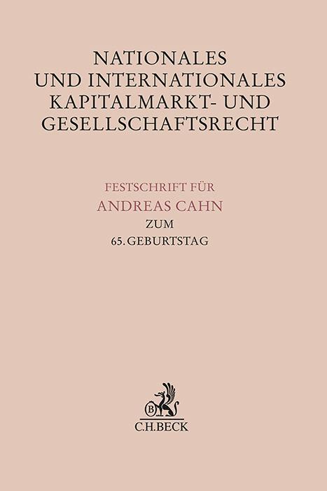 Cover: 9783406825569 | Nationales und Internationales Kapitalmarkt- und Gesellschaftsrecht