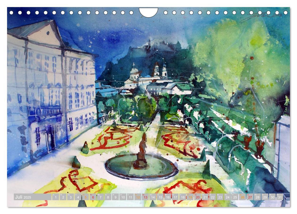 Bild: 9783435668045 | Aquarelle aus der Mozartstadt Salzburg (Wandkalender 2025 DIN A4...