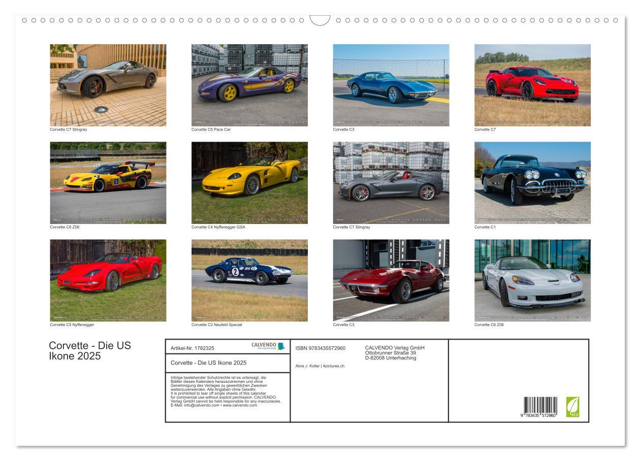 Bild: 9783435572960 | Corvette - Die US Ikone 2025 (Wandkalender 2025 DIN A2 quer),...