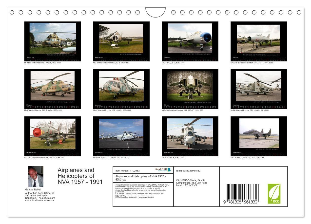 Bild: 9781325961832 | Airplanes and Helicopters of NVA 1957 - 1991 (Wall Calendar 2025...