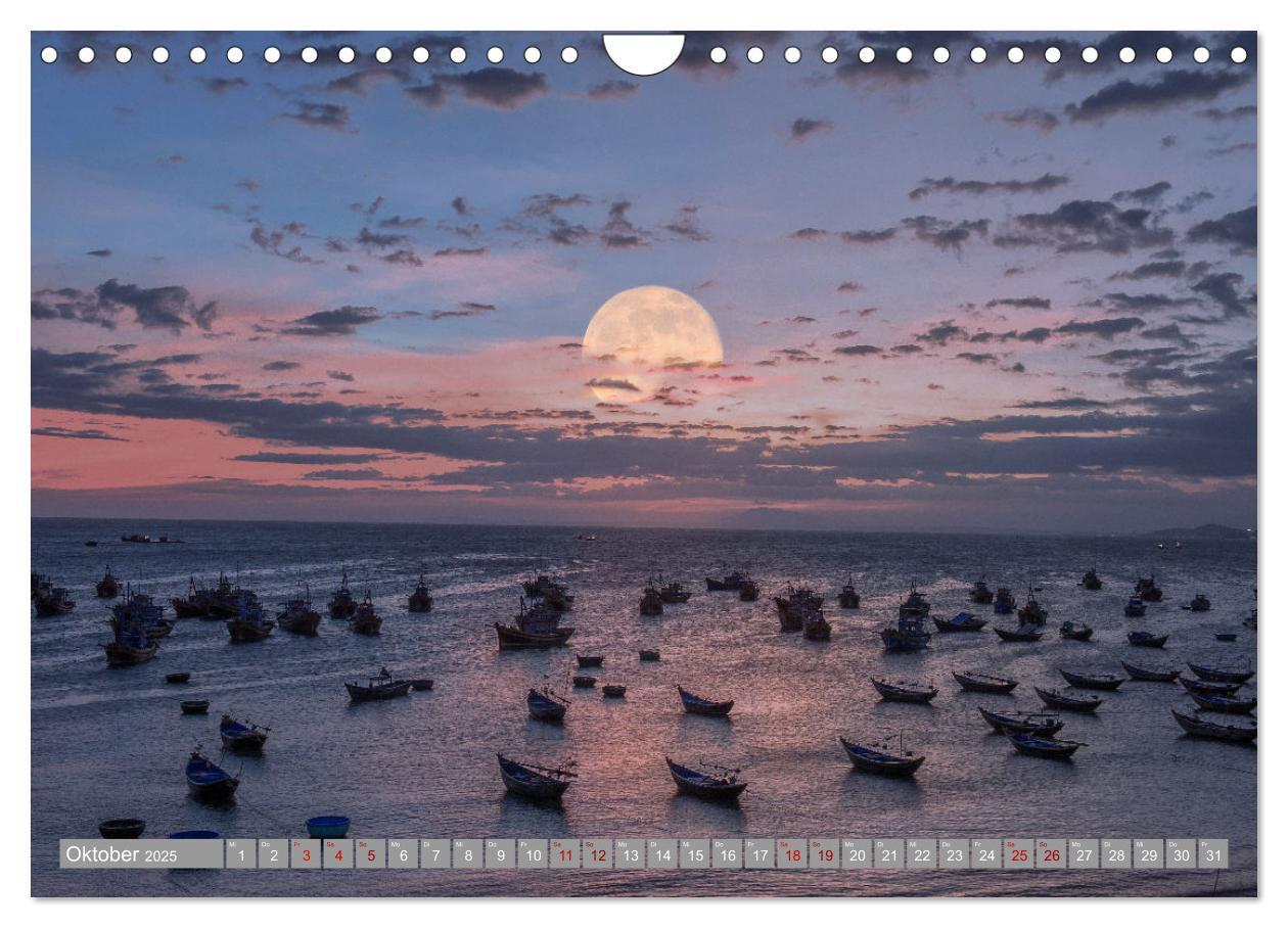 Bild: 9783435062300 | Vollmond - Momente der Ruhe (Wandkalender 2025 DIN A4 quer),...