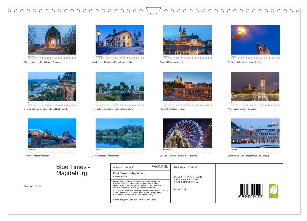 Bild: 9783435204243 | Blue Times - Magdeburg (Wandkalender 2025 DIN A3 quer), CALVENDO...