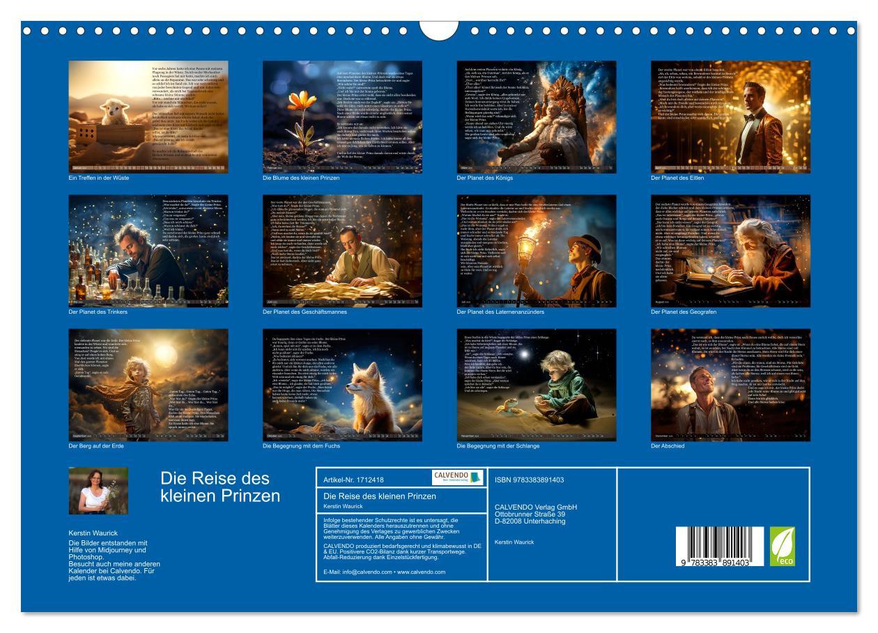 Bild: 9783383891403 | Die Reise des kleinen Prinzen (Wandkalender 2025 DIN A3 quer),...