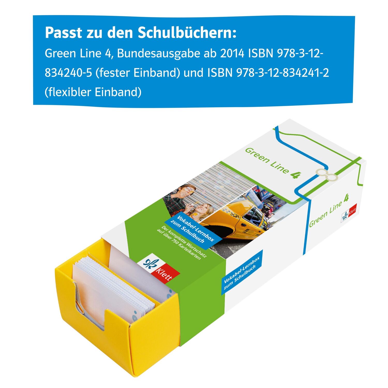 Bild: 9783129240434 | Vokabel-Lernbox zum Schulbuch. Green Line 4. G8. Klasse 8 | Weisshaar