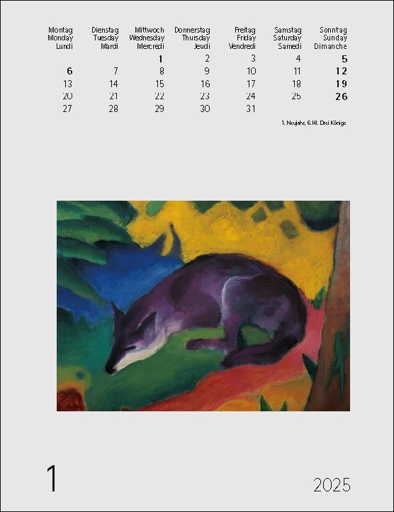 Bild: 9783771720339 | Franz Marc 2025 | Kunst-Einsteckkalender | Franz Marc | Kalender