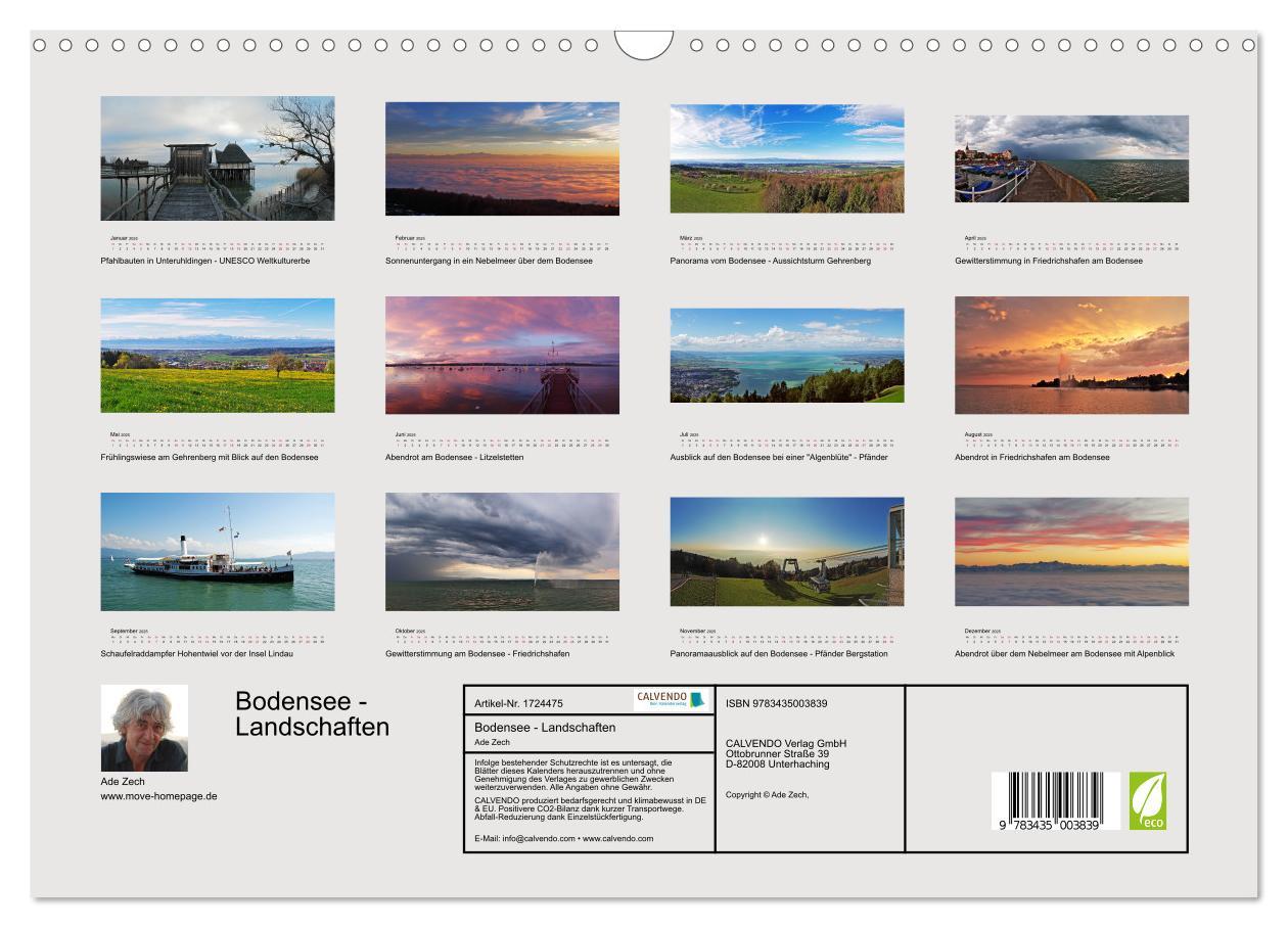 Bild: 9783435003839 | Bodensee - Landschaften (Wandkalender 2025 DIN A3 quer), CALVENDO...