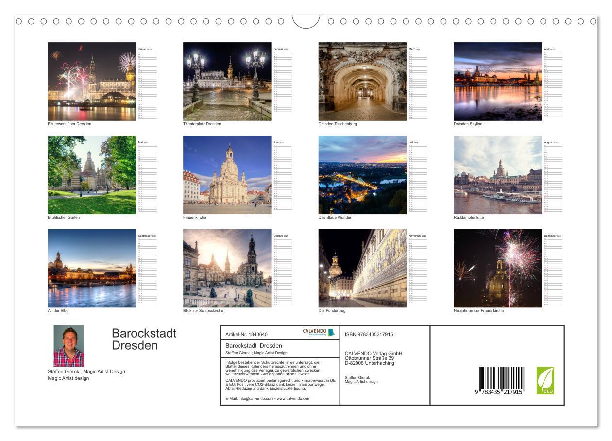 Bild: 9783435217915 | Barockstadt Dresden (Wandkalender 2025 DIN A3 quer), CALVENDO...