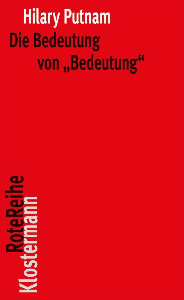 Cover: 9783465045724 | Die Bedeutung von "Bedeutung" | Hilary Putnam | Taschenbuch | 114 S.