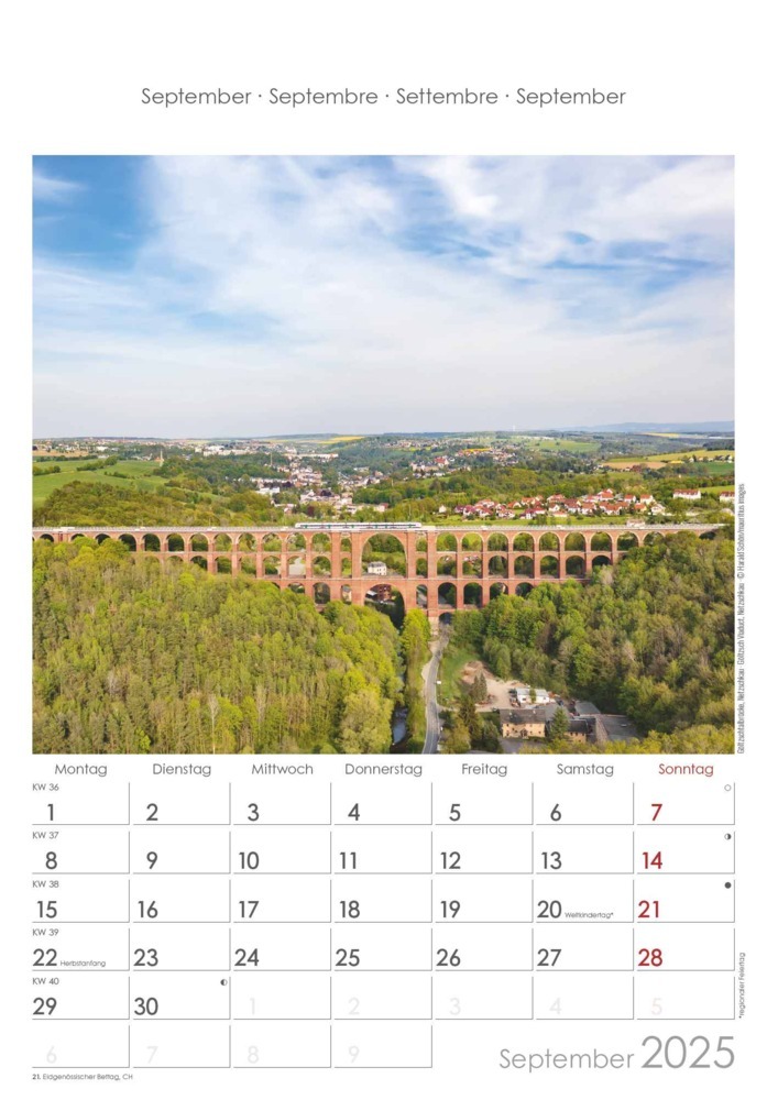 Bild: 4251732341206 | Alpha Edition - Sachsen 2025 Bildkalender, 23,7x34cm, Wandkalender...