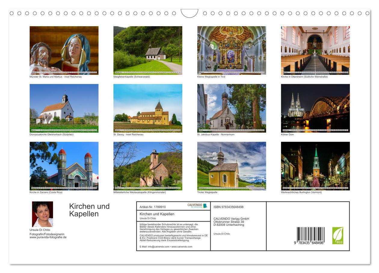 Bild: 9783435648498 | Kirchen und Kapellen (Wandkalender 2025 DIN A3 quer), CALVENDO...