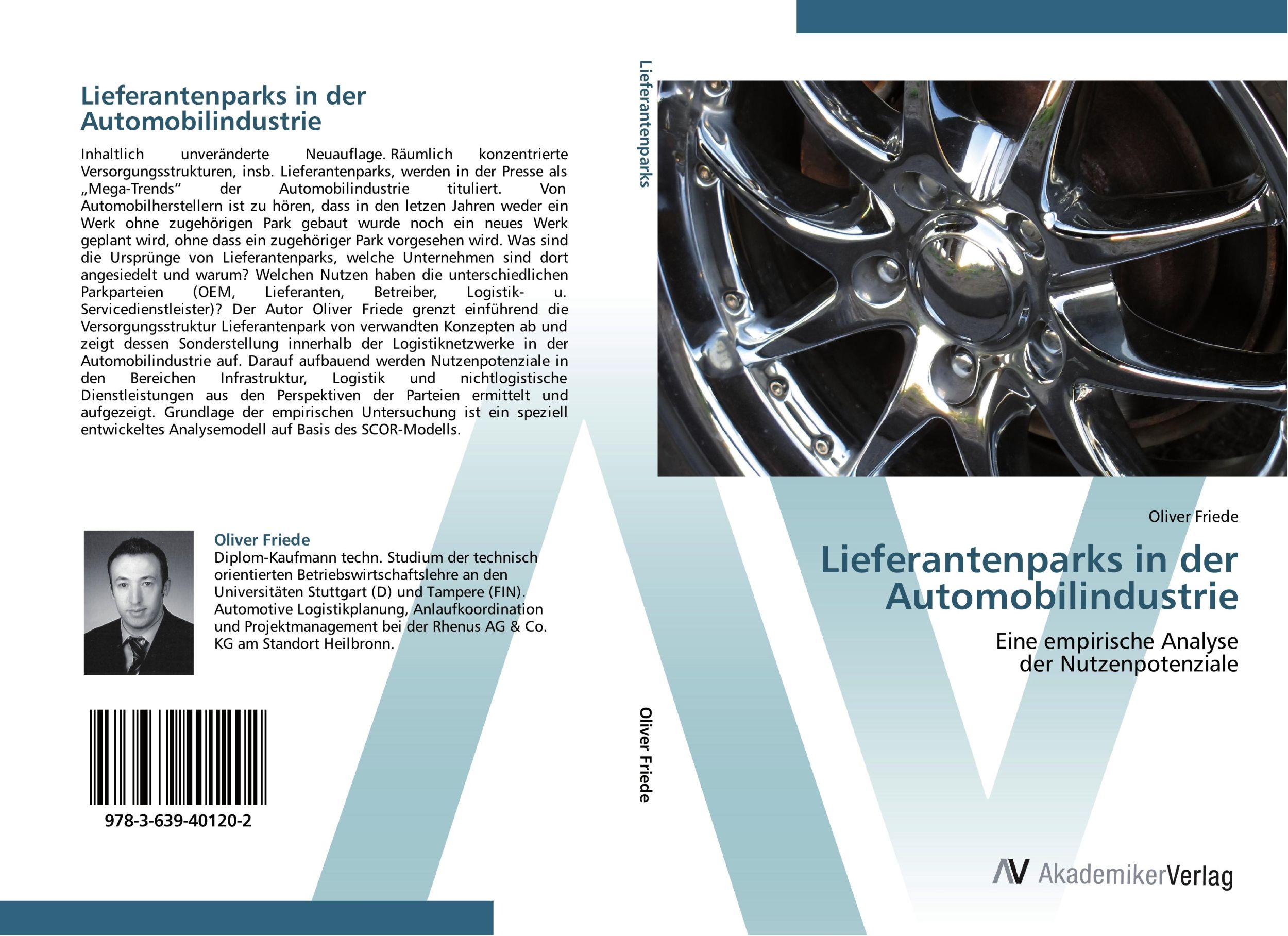 Cover: 9783639401202 | Lieferantenparks in der Automobilindustrie | Oliver Friede | Buch