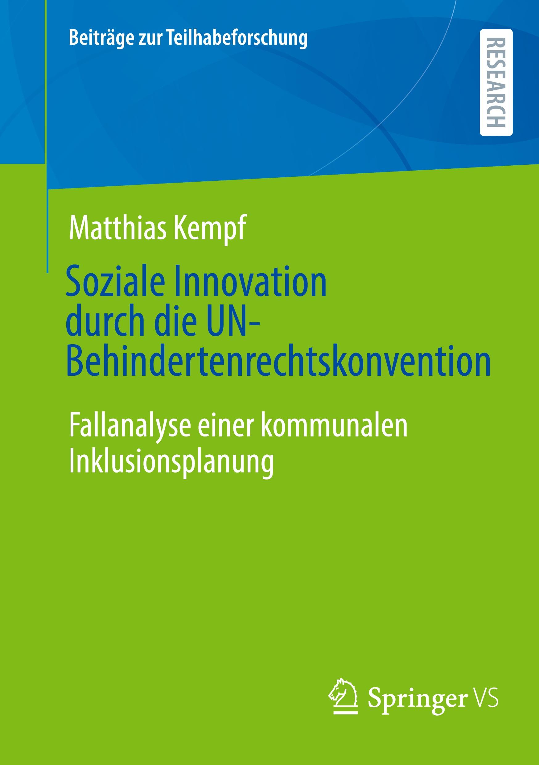 Cover: 9783658462383 | Soziale Innovation durch die UN-Behindertenrechtskonvention | Kempf