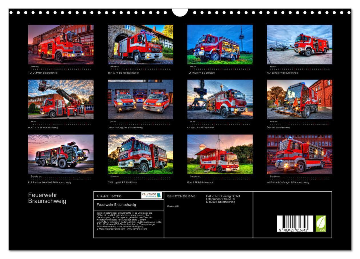 Bild: 9783435816743 | Feuerwehr Braunschweig (Wandkalender 2025 DIN A3 quer), CALVENDO...