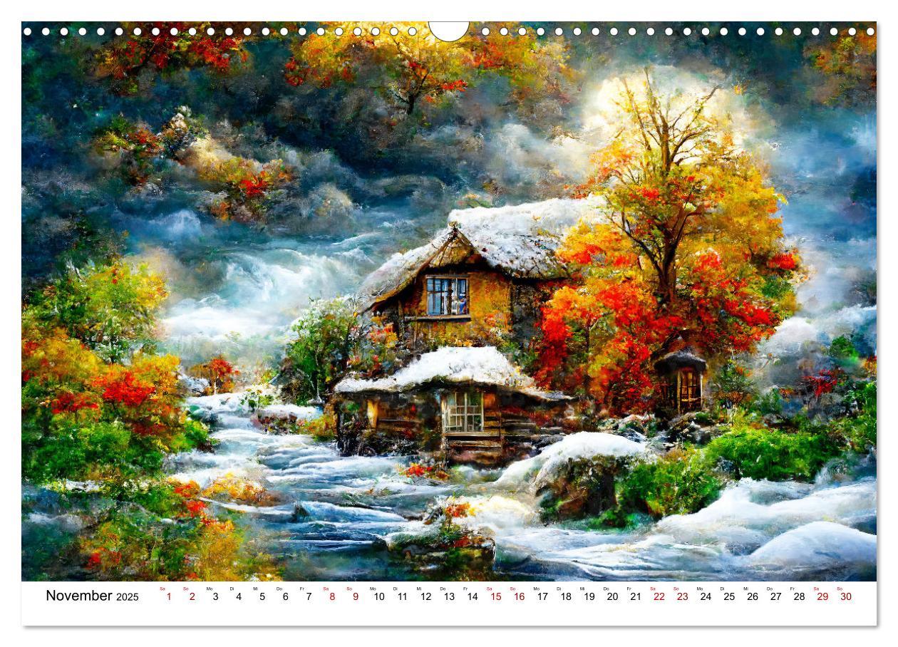 Bild: 9783383934315 | Fantasie Cottages - Ein Jahr durch die Märchenwelt (Wandkalender...