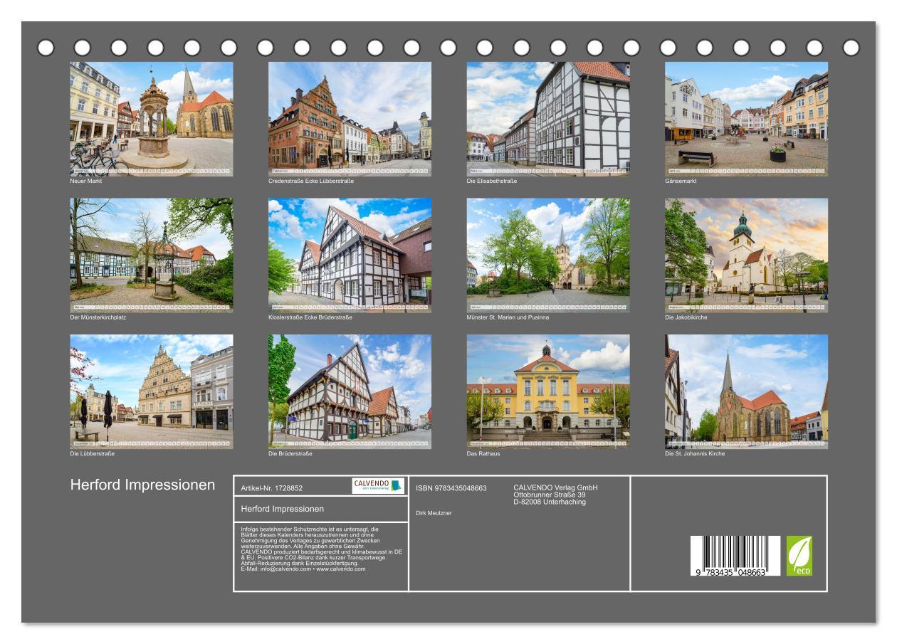 Bild: 9783435048663 | Herford Impressionen (Tischkalender 2025 DIN A5 quer), CALVENDO...