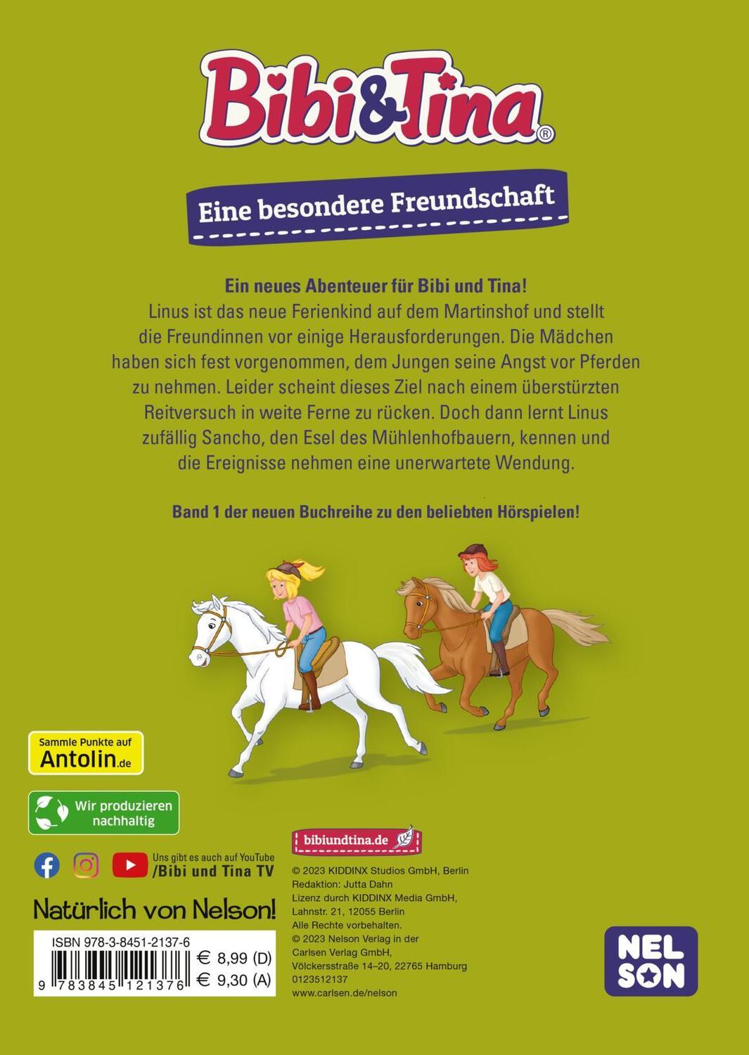 Rückseite: 9783845121376 | Bibi &amp; Tina: Eine besondere Freundschaft | Buch | Bibi &amp; Tina | 128 S.