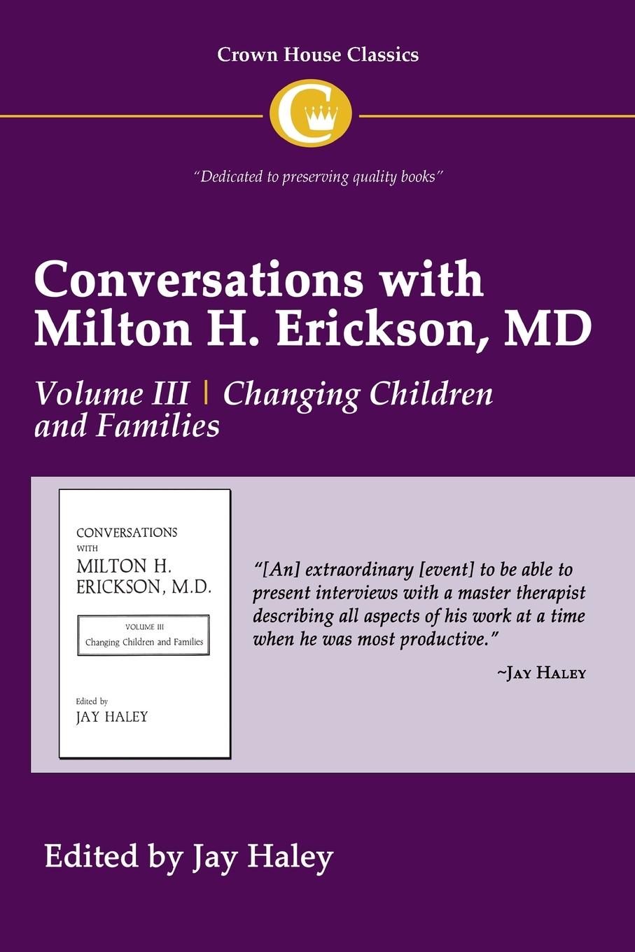 Cover: 9781935810162 | Conversations with Milton H. Erickson MD Volume III | Jay Haley | Buch