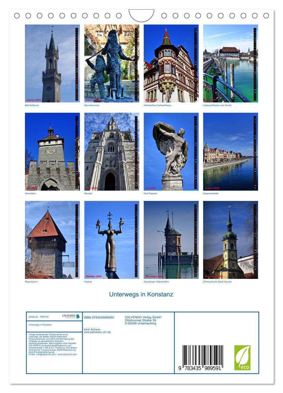 Bild: 9783435989591 | Unterwegs in Konstanz (Wandkalender 2025 DIN A4 hoch), CALVENDO...