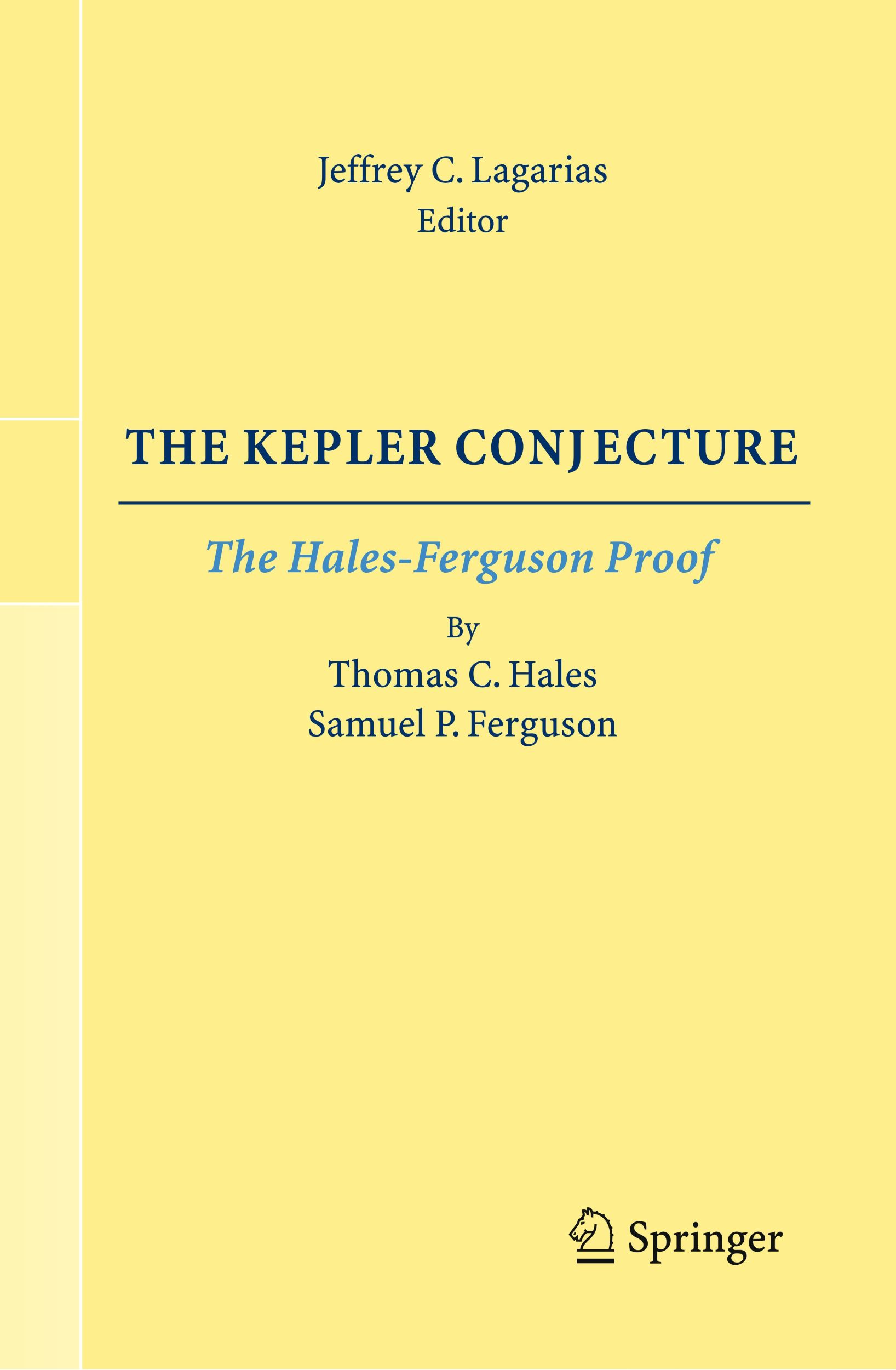 Cover: 9781461411284 | The Kepler Conjecture | The Hales-Ferguson Proof | Jeffrey C. Lagarias