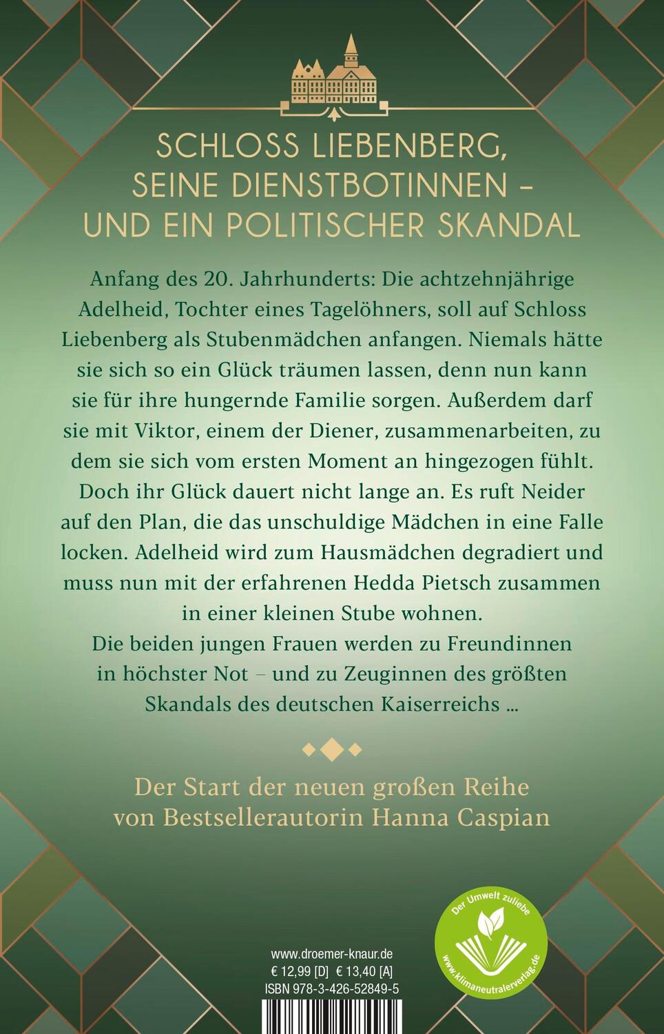 Rückseite: 9783426528495 | Schloss Liebenberg. Hinter dem hellen Schein | Hanna Caspian | Buch