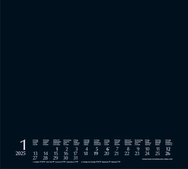 Bild: 9783731877660 | Foto-Malen-Basteln Bastelkalender quer schwarz 2025 | Verlag Korsch