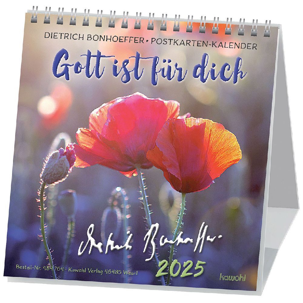 Cover: 9783754876459 | Gott ist für dich 2025 | Dietrich Bonhoeffer-Postkarten-Kalender