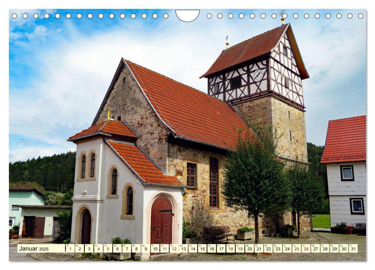 Bild: 9783435032617 | Fachwerkhäuser - Kirchen in Thüringen (Wandkalender 2025 DIN A4...