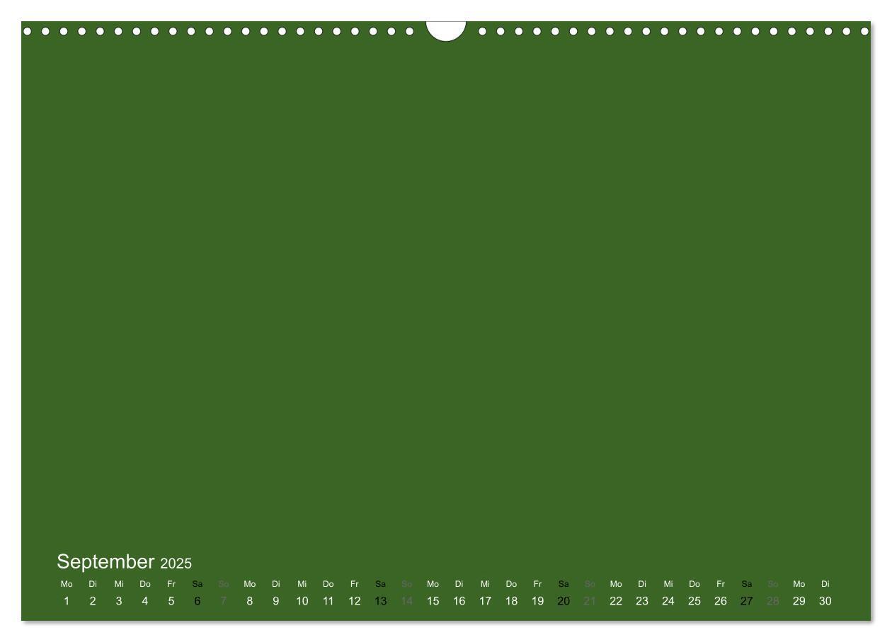 Bild: 9783435770120 | Bastelkalender - dunkel Grün (Wandkalender 2025 DIN A3 quer),...