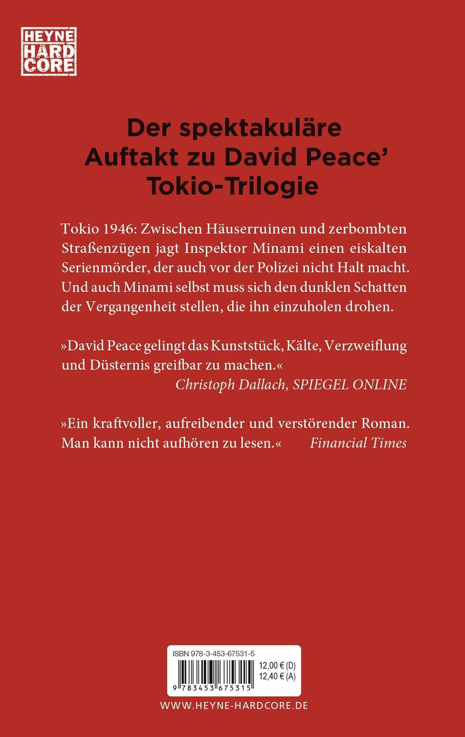 Bild: 9783453675315 | Tokio im Jahr null | David Peace | Taschenbuch | Tokio-Trilogie | 2011