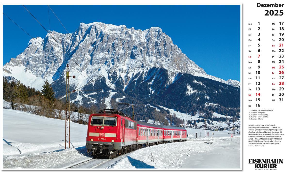 Bild: 9783844659405 | Alpenbahnen 2025 | Kalender | 13 S. | Deutsch | 2025 | EK-Verlag