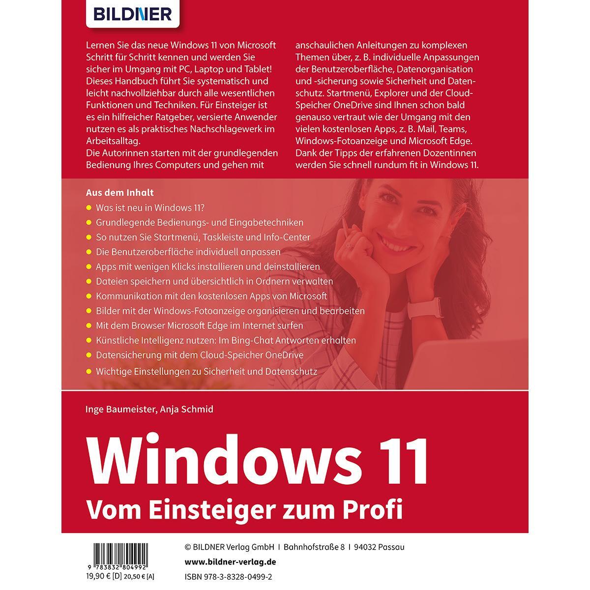 Rückseite: 9783832804992 | Windows 11 - Vom Einsteiger zum Profi | Inge Baumeister (u. a.) | Buch