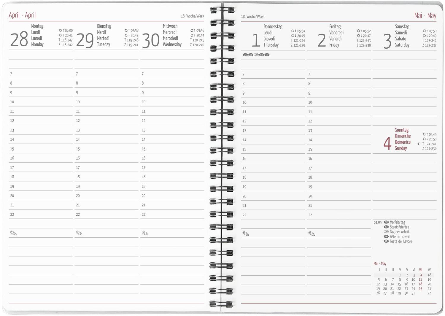 Bild: 4006928026685 | Wochenplaner PP-Einband schwarz 2025 - Büro-Kalender A5 - Cheftimer...