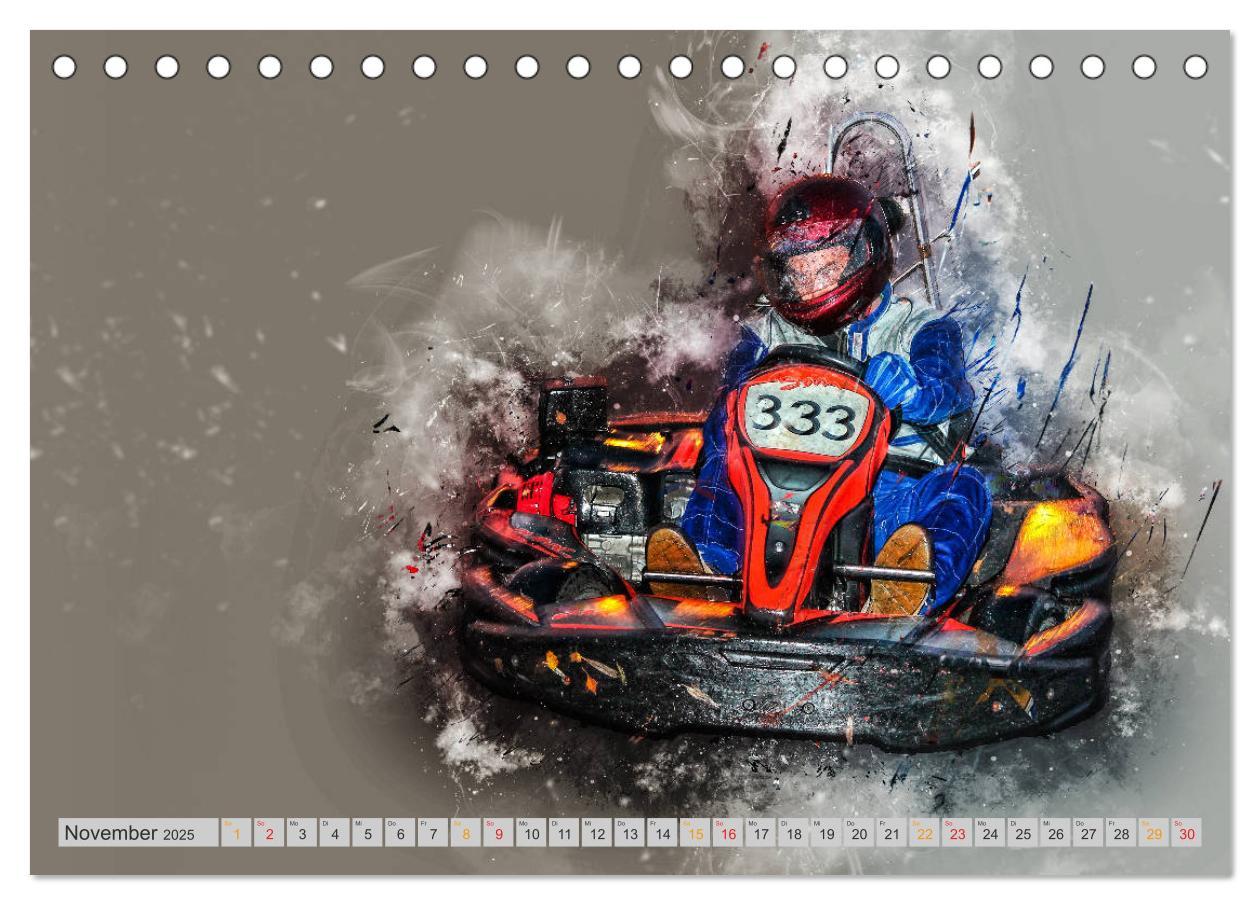 Bild: 9783435386161 | GoKart - extrem cool (Tischkalender 2025 DIN A5 quer), CALVENDO...