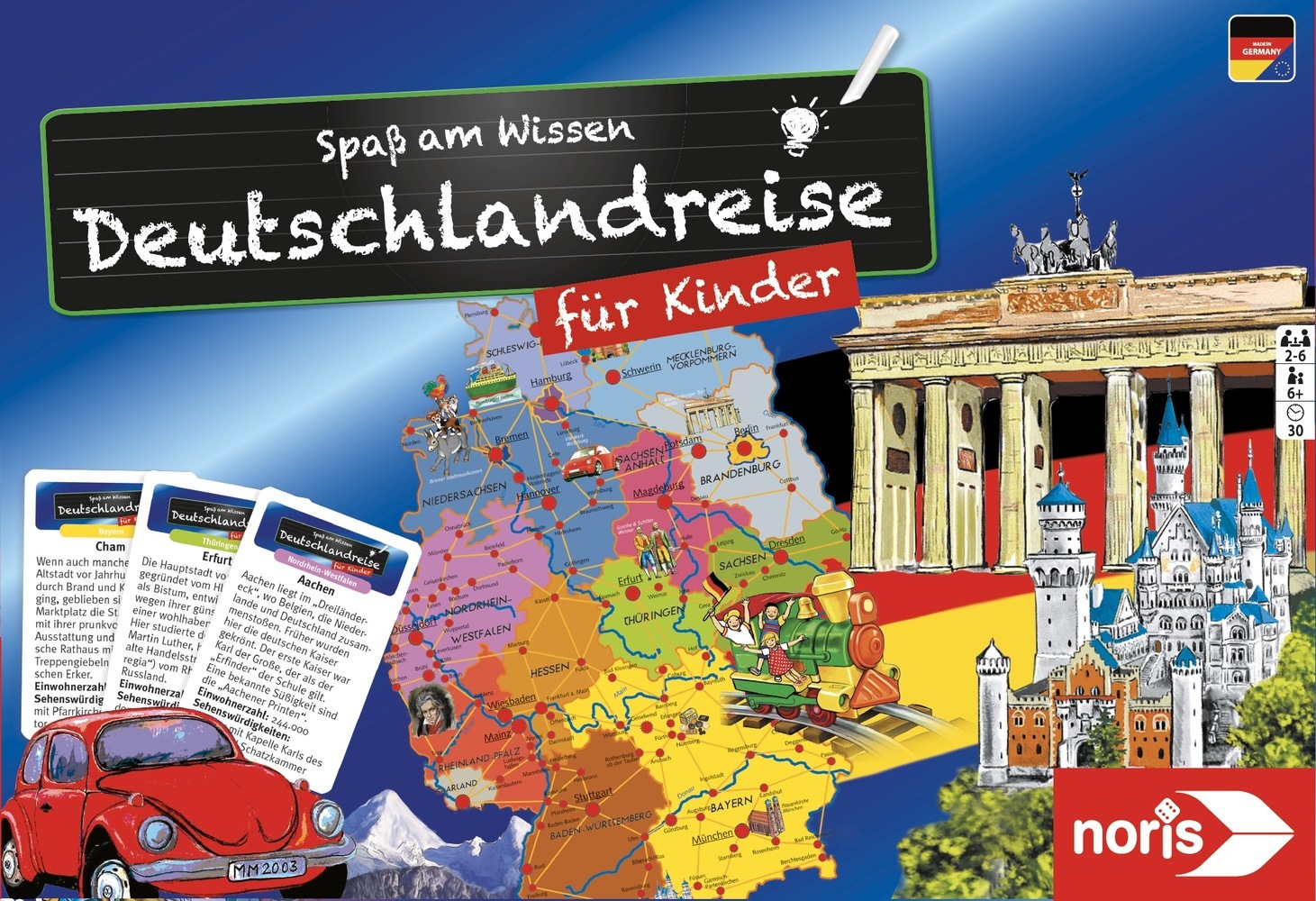 Cover: 4000826003557 | Deutschlandreise für Kinder (Spiel) | Spiel | 606071907 | Deutsch