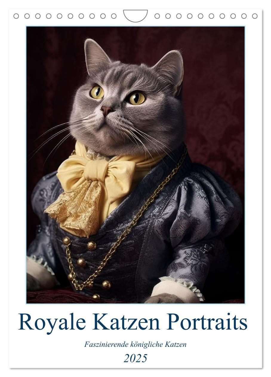 Cover: 9783435868148 | Royale Katzen Portraits (Wandkalender 2025 DIN A4 hoch), CALVENDO...