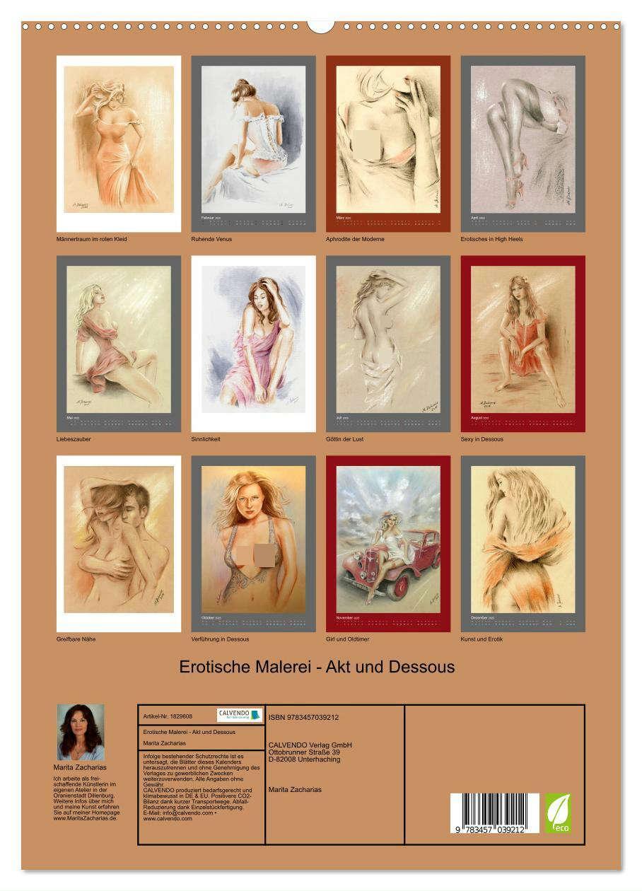 Bild: 9783457039212 | Erotische Malerei - Akt und Dessous (Wandkalender 2025 DIN A2...