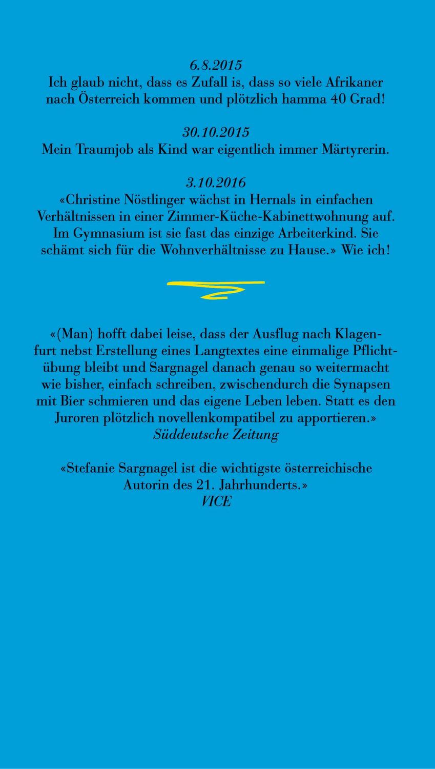 Rückseite: 9783498064440 | Statusmeldungen | Stefanie Sargnagel | Buch | Deutsch | 2017 | Rowohlt