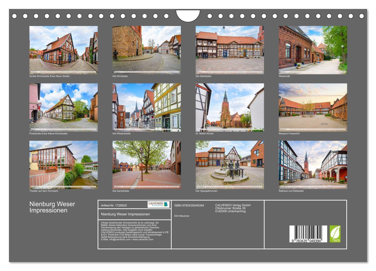 Bild: 9783435049394 | Nienburg Weser Impressionen (Wandkalender 2025 DIN A4 quer),...