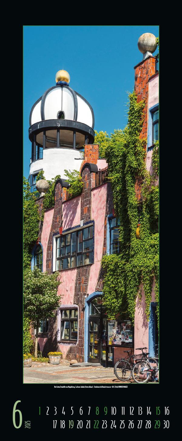 Bild: 9783731875833 | Hundertwasser Architektur 2025 | Verlag Korsch | Kalender | 14 S.