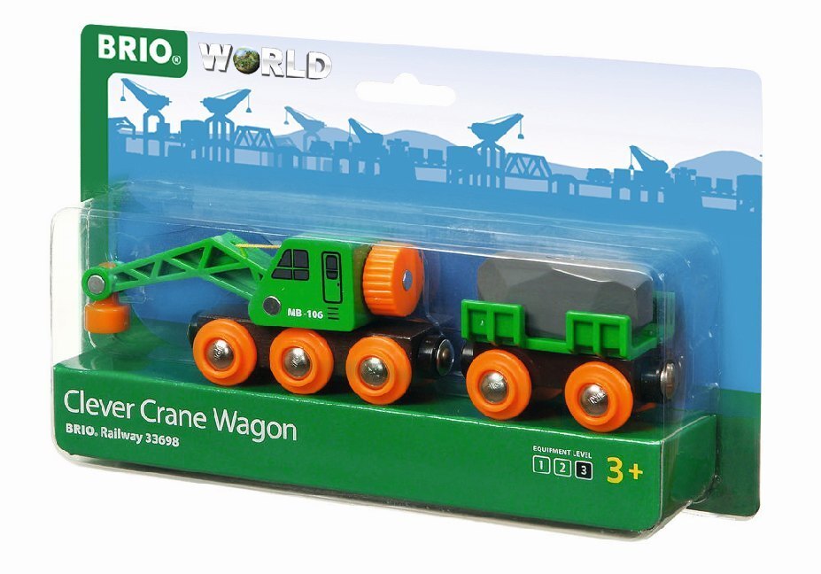 Bild: 7312350336986 | Grüner Kranwagen mit Anhänger | BRIO® | Stück | In Blisterverpackung